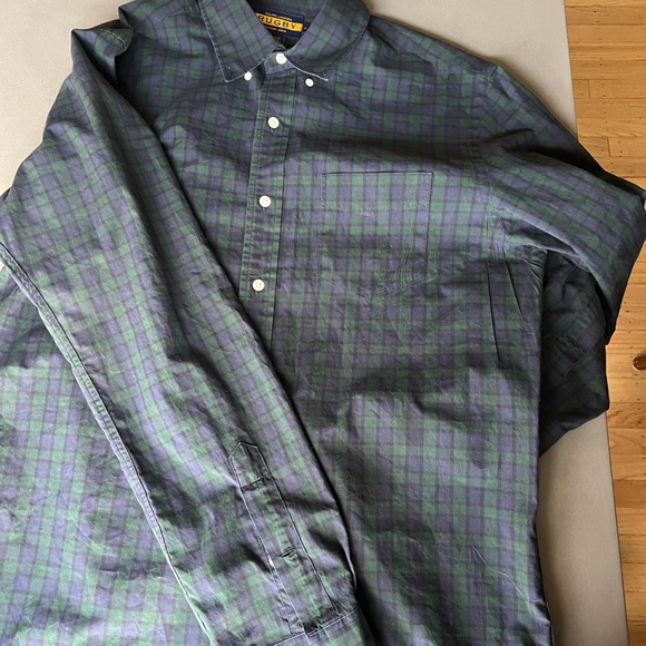 Rugby plaid button down. Size L - Picture 2 of 3